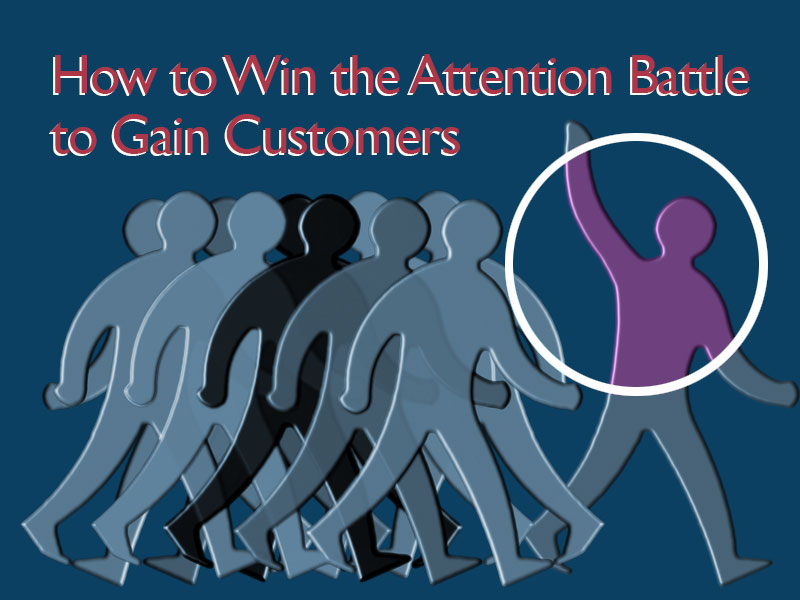 circle highlighting one person in a crowd to illustrate how to gain customers